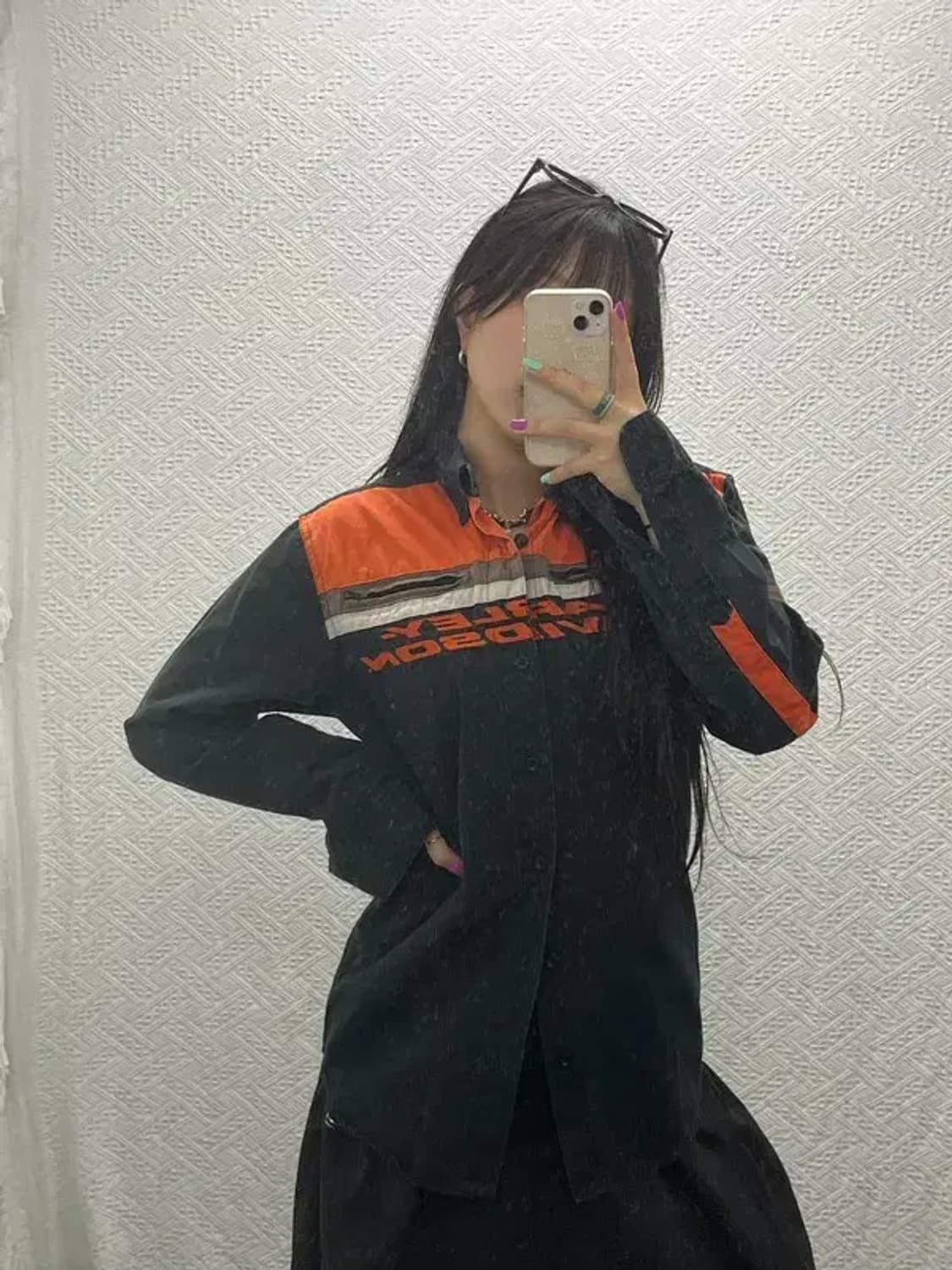 할리 데이비슨 올드스쿨 모터사이클 바이커 셔츠 S C06826 상품이미지2