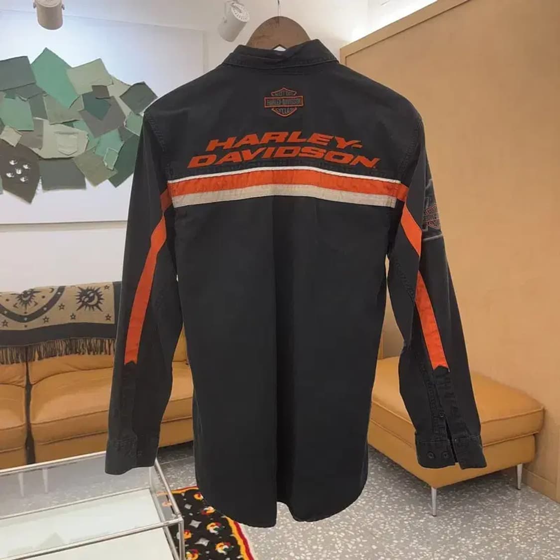 할리 데이비슨 올드스쿨 모터사이클 바이커 셔츠 S C06826 상품이미지4
