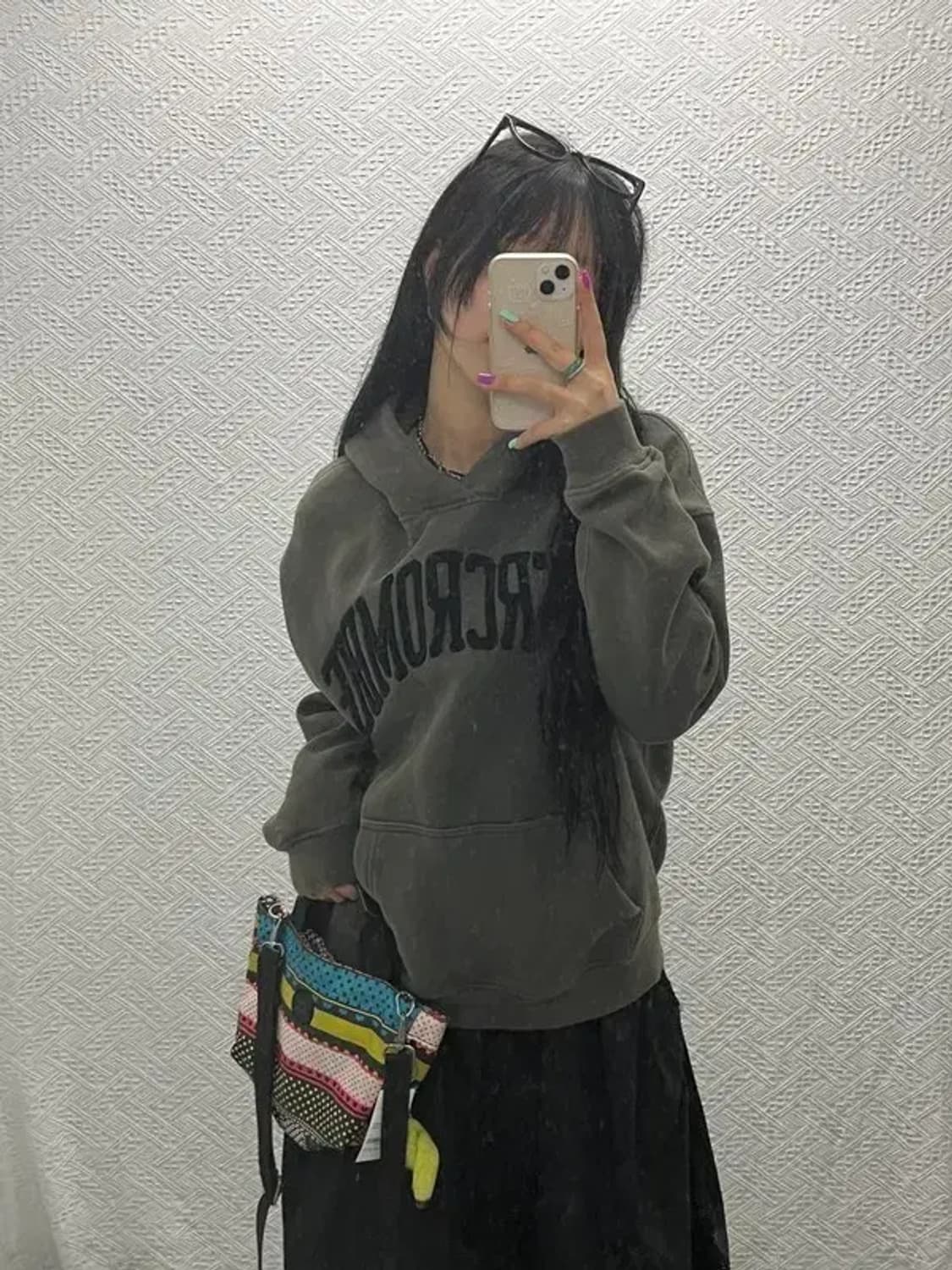 아베크롬비 올드스쿨 로고플레이 오버핏 기모 후드티 S C06806 상품이미지1