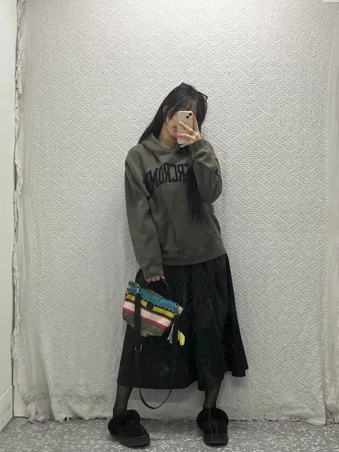 아베크롬비 올드스쿨 로고플레이 오버핏 기모 후드티 S C06806 상품이미지2