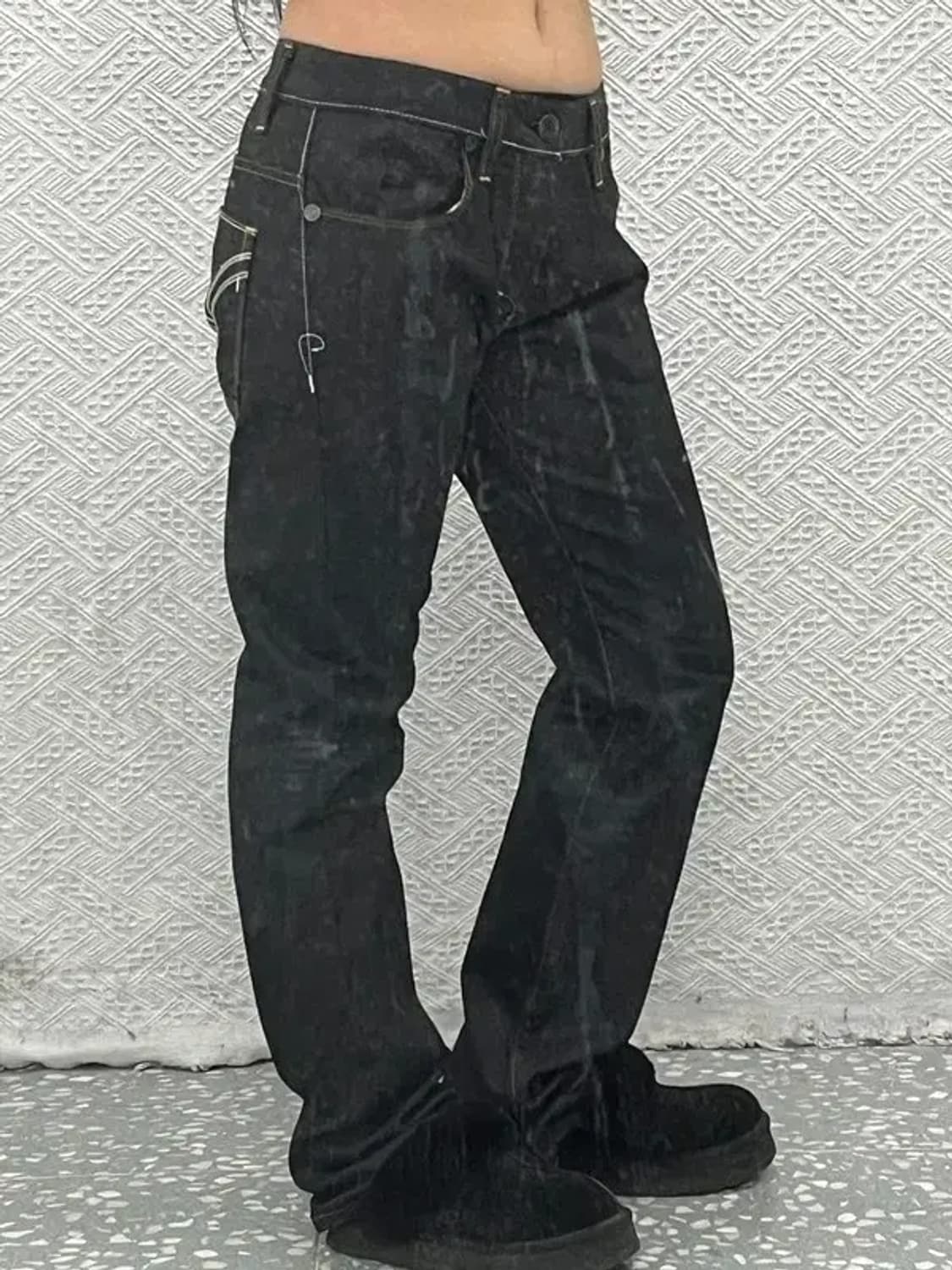 본 더치 올드스쿨 스트릿 키치 Y2K 데님 팬츠 30인치 C06836 상품이미지2