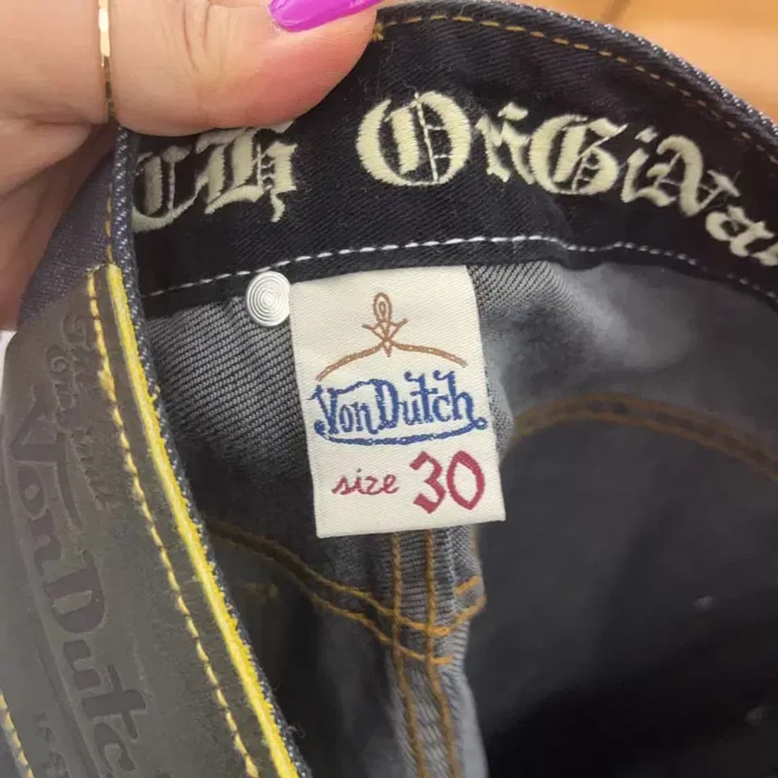 본 더치 올드스쿨 스트릿 키치 Y2K 데님 팬츠 30인치 C06836 상품이미지6