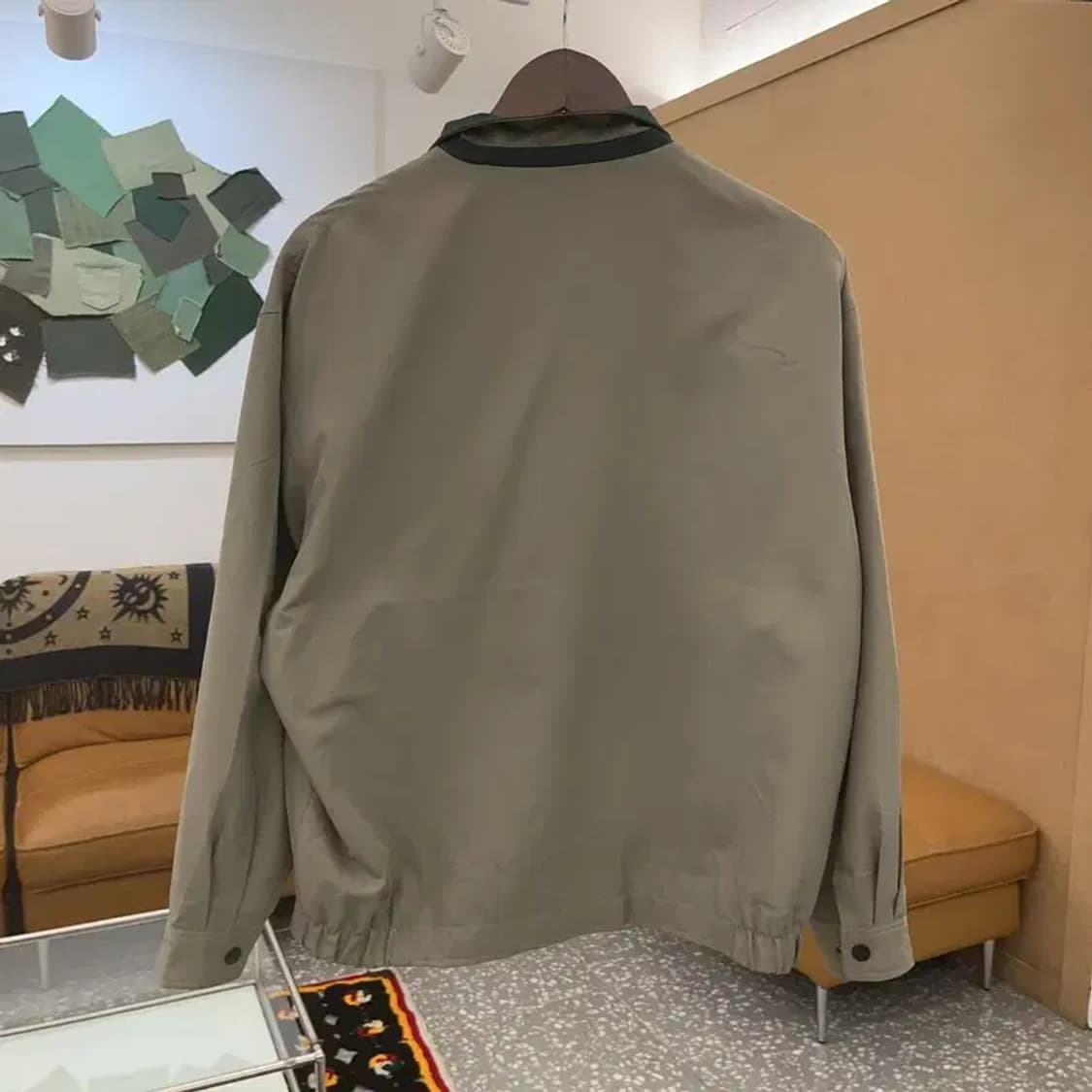 입생로랑 빈티지 90's  폴리쉘 블루종 자켓100 C06813 상품이미지4