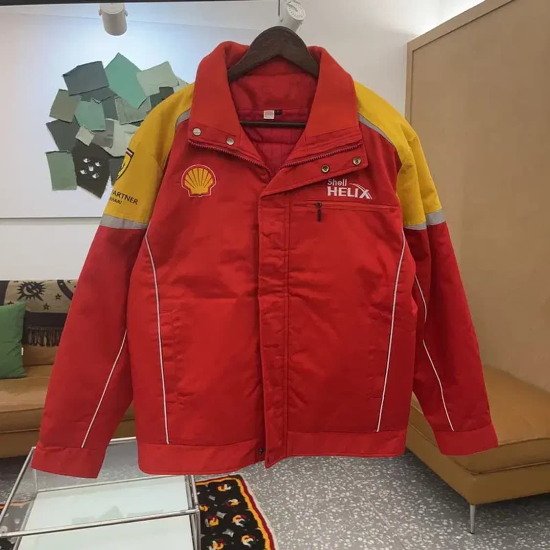 페라리 올드스쿨 레이싱 바이커 자켓 점퍼 L C06841 상품이미지2