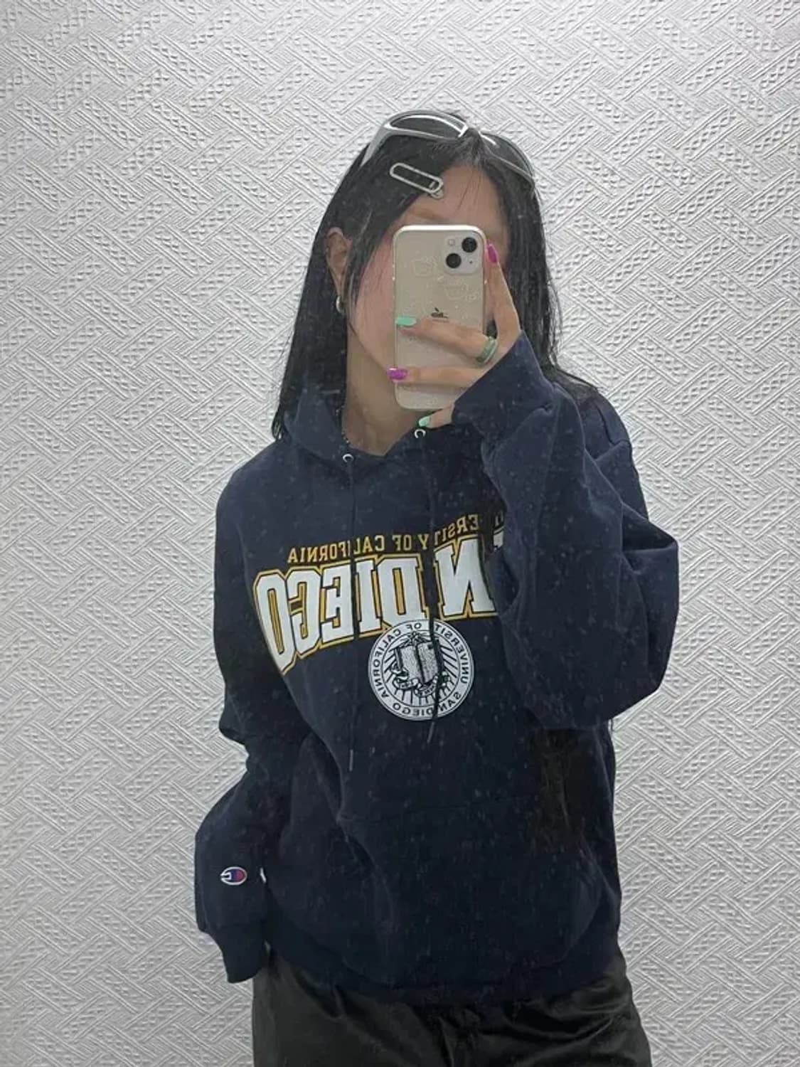 챔피언 올드스쿨 빈티지 샌디에고 약기모 후드티 M C06842 상품이미지1