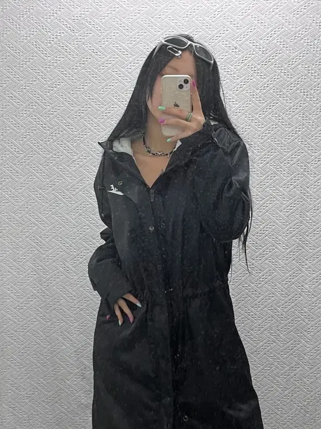 나이키 올드스쿨 스트링 슬림핏 양털 패딩 S C06850 상품이미지1