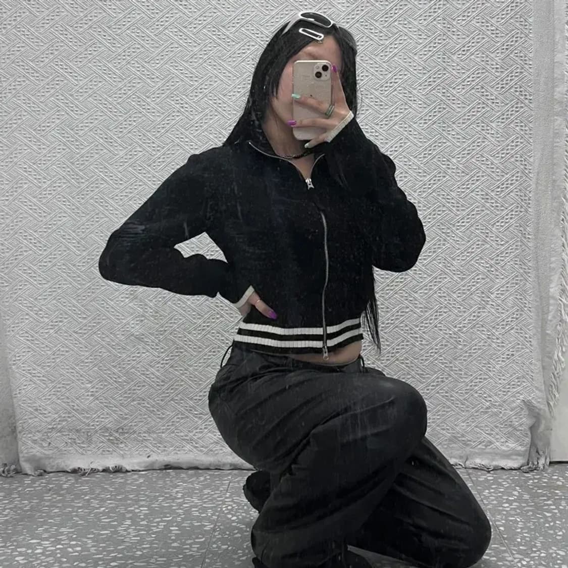 마똉킴 스트라이프 스펠포인트 크롭 여리 가디건 S C06865 상품이미지2