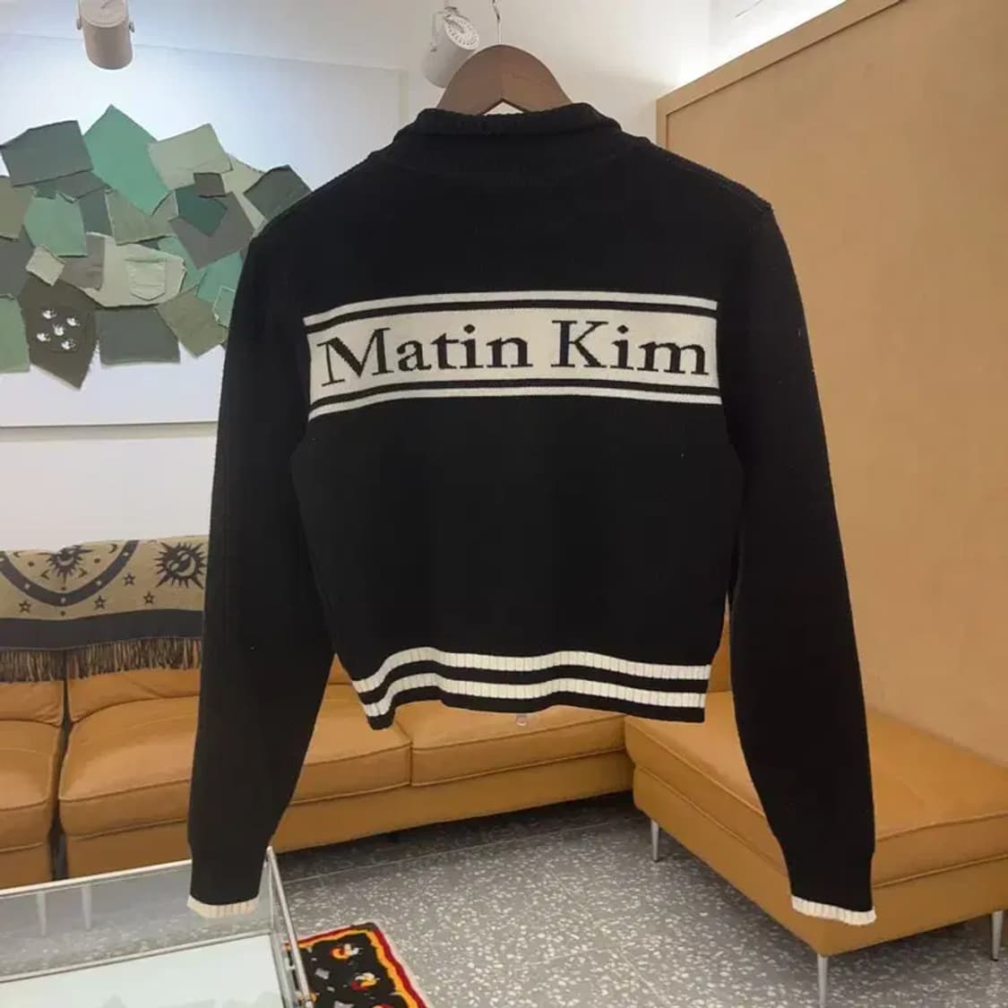 마똉킴 스트라이프 스펠포인트 크롭 여리 가디건 S C06865 상품이미지4