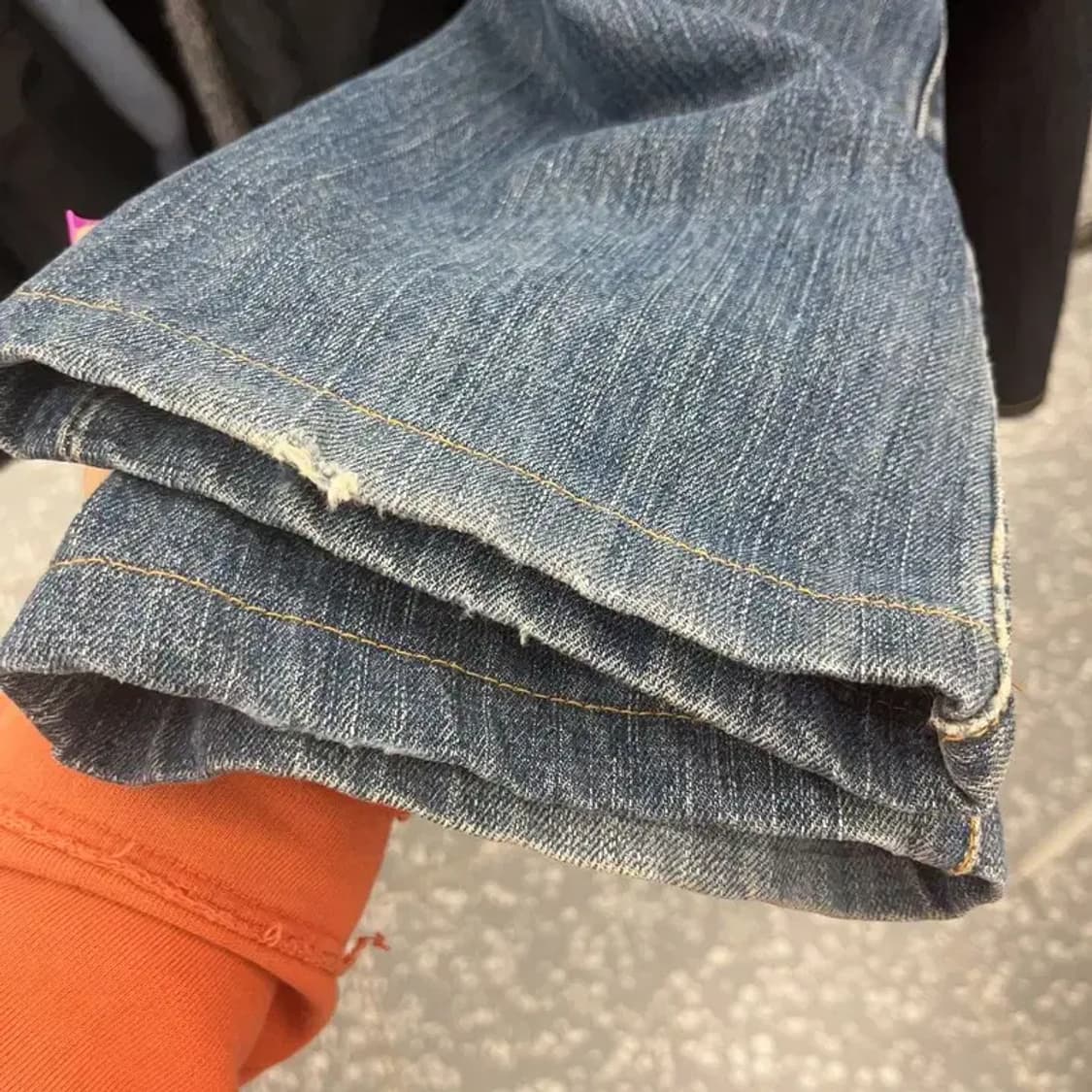 에비수 빈티지 레트로 포켓프린팅 데님팬츠 32인치C06869 상품이미지7