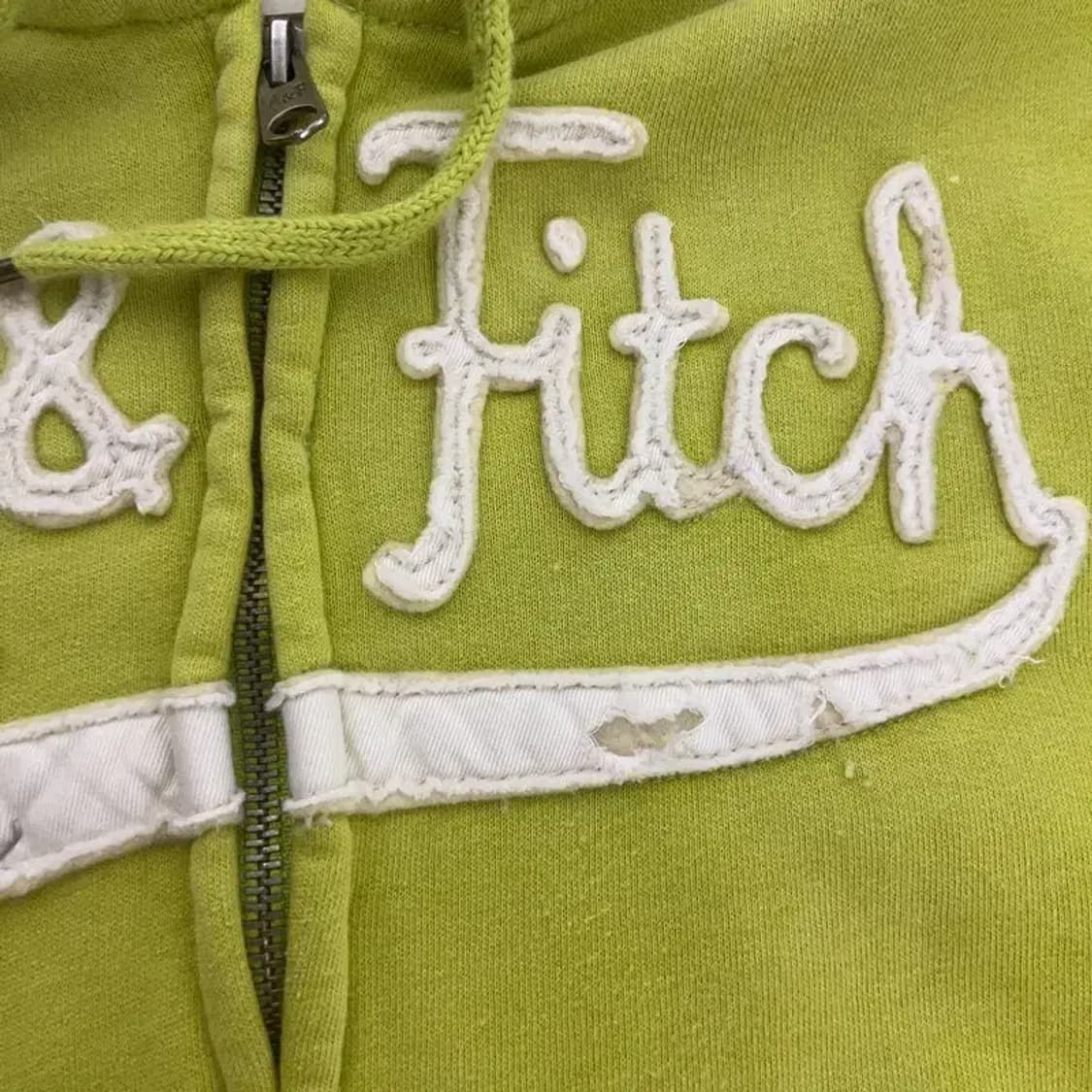 아베크롬비 Y2K 라임그린 기모 후드집업 L C06853 상품이미지8