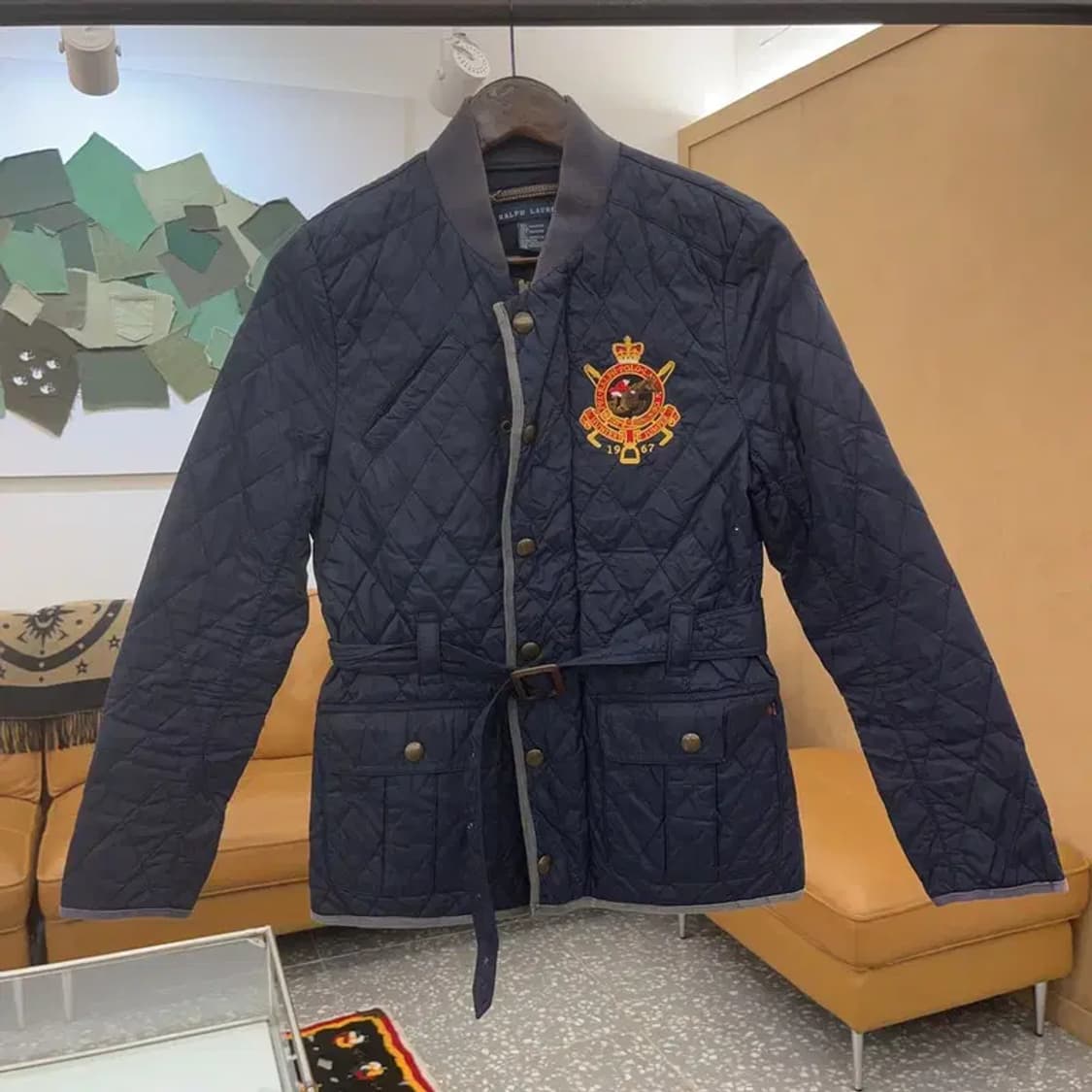 폴로 랄프 로렌 올드스쿨 자수로고 벨티드 경량 패딩 M C06855 상품이미지3