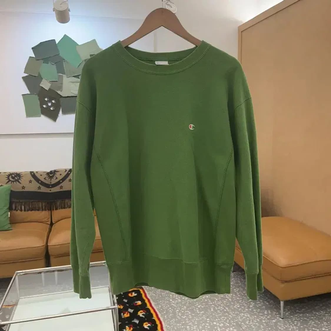 챔피온 리버스위브 말차 기모 맨투맨 스웻셔츠  L C06840 상품이미지3