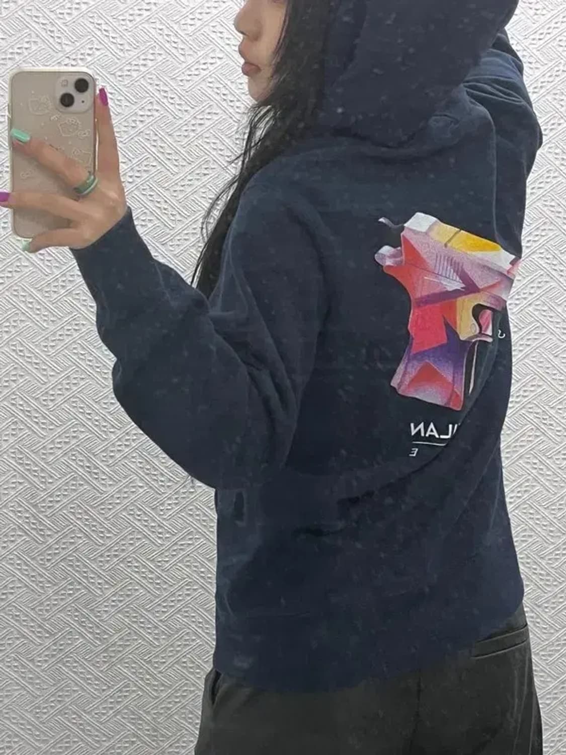 슈프림 키치 멘디니 건 백프린팅 약기모 후드티 M C06844 상품이미지1