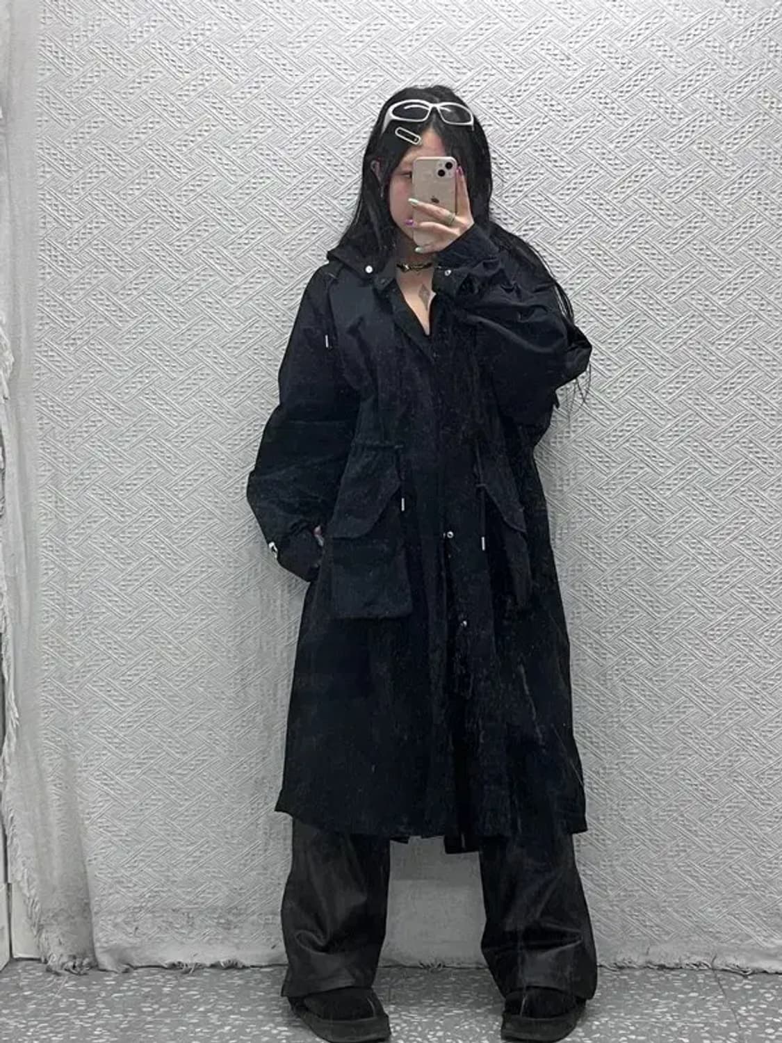 파르티멘토 빈티지 하이넥 롱 야상 자켓 L C06866 상품이미지2