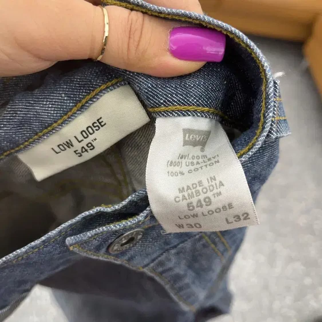 리바이스 549 빈티지 로우 루즈핏 데님팬츠 30인치 C06871 상품이미지6
