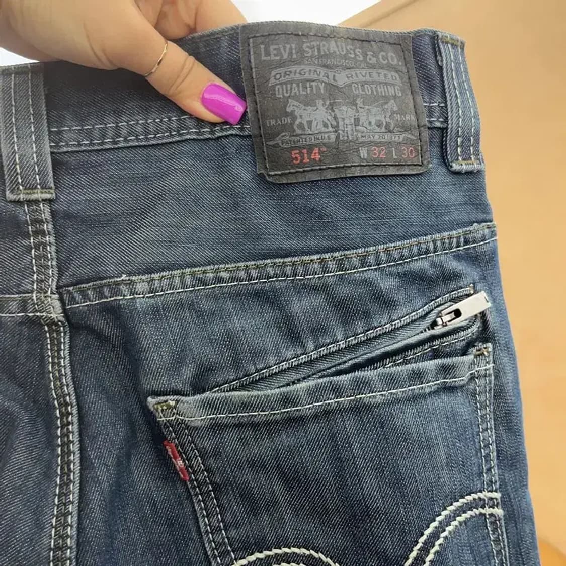 리바이스 514 유니크 더블 포켓 데님팬츠 32인치 C06873 상품이미지5