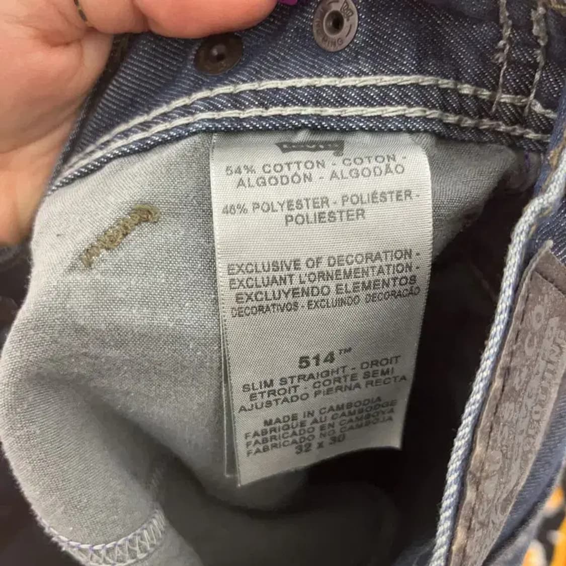 리바이스 514 유니크 더블 포켓 데님팬츠 32인치 C06873 상품이미지6