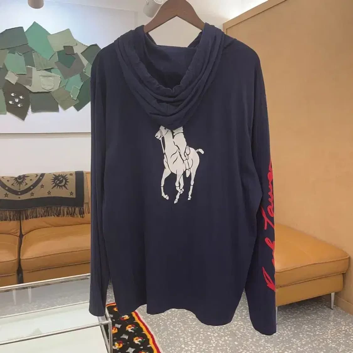 폴로 랄프 로렌 올드스쿨 백프린팅 후드 롱슬리브 XL C06849 상품이미지4