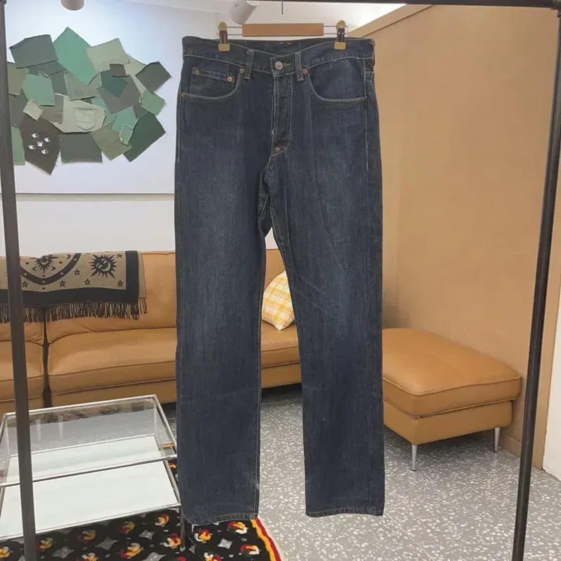 에비수 올드스쿨 키치 포켓 프린팅 데님 팬츠 32인치 C06874 상품이미지4