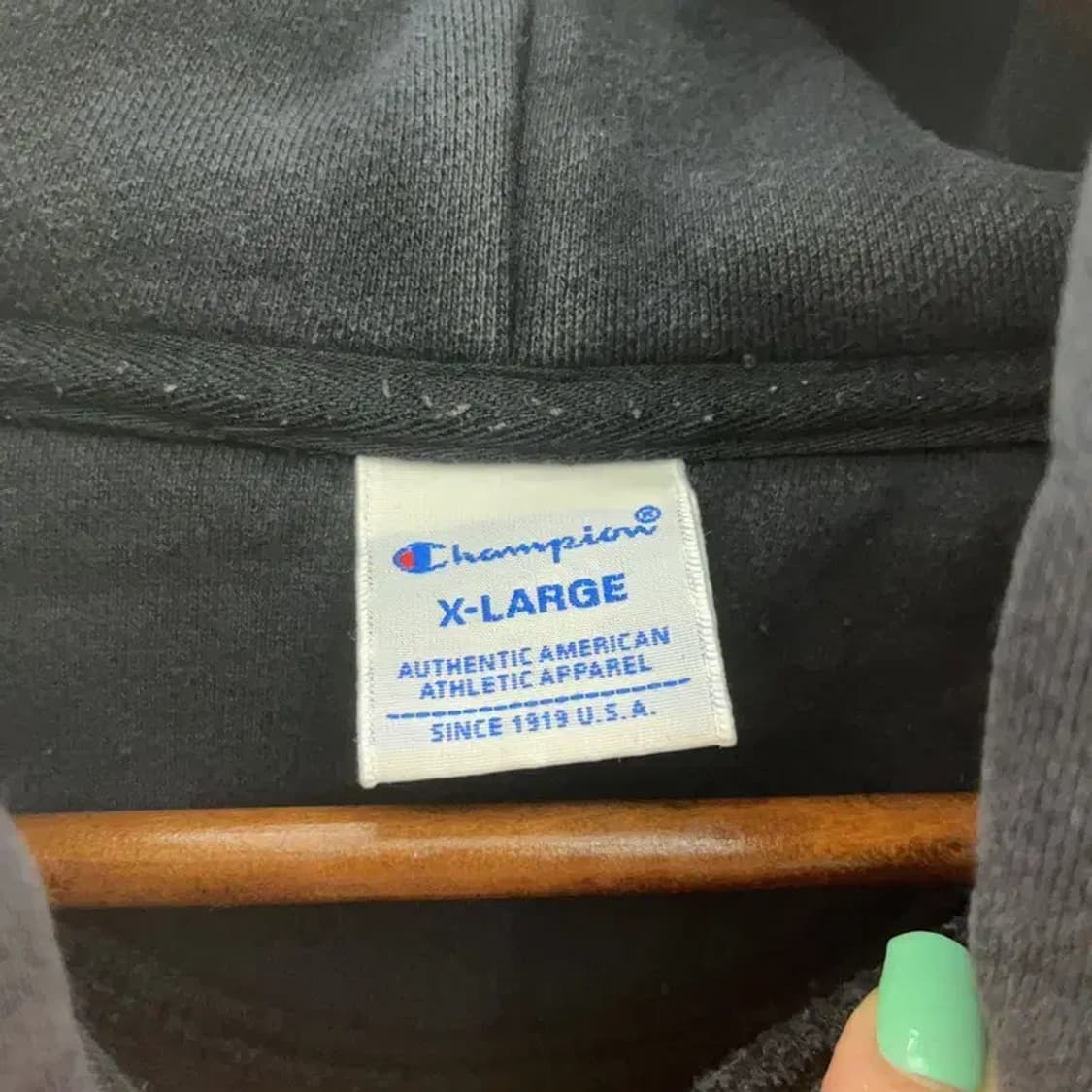 챔피언 올드스쿨 빅로고 헤비스웻 기모 후드티 XL C06851 상품이미지5