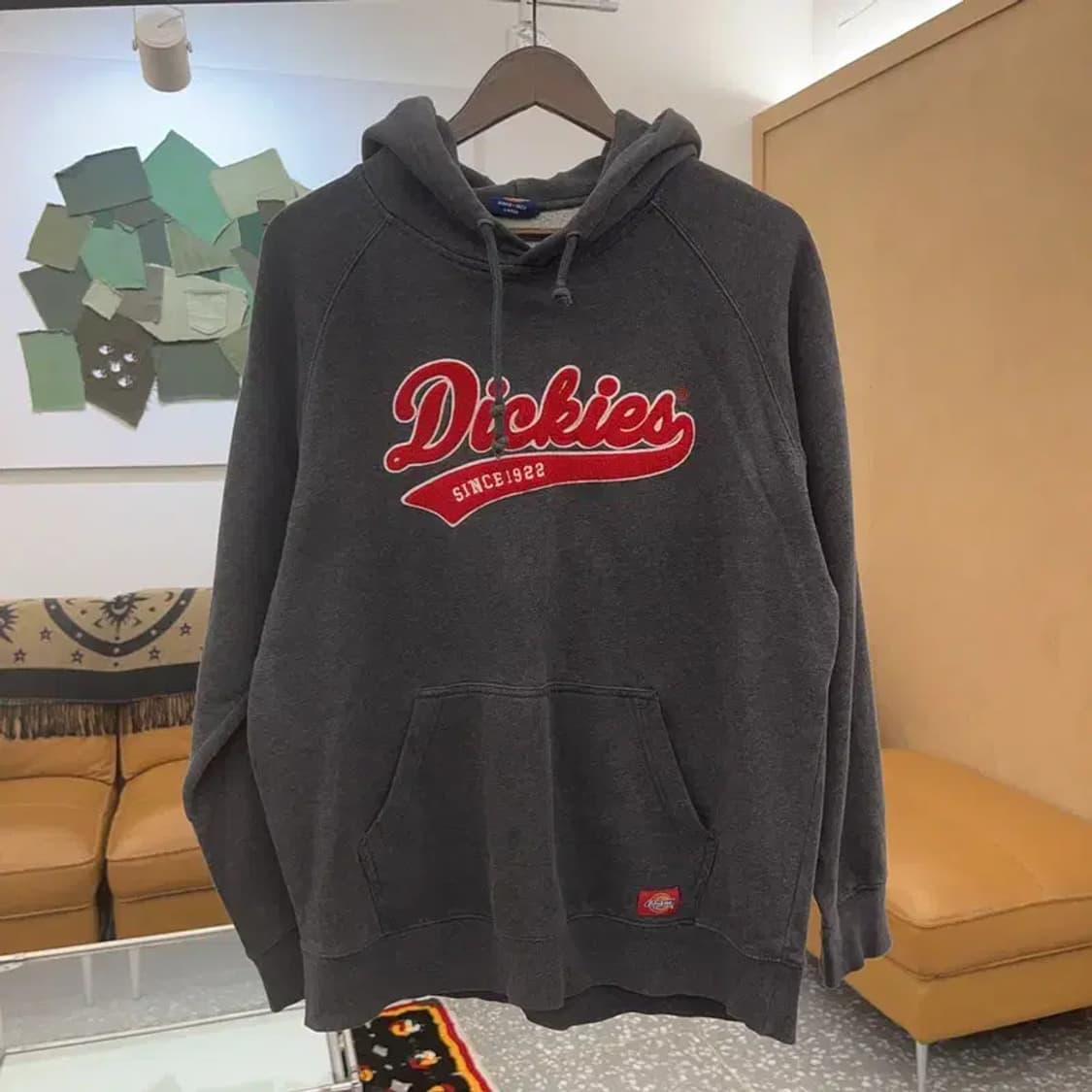 디키즈 올드스쿨 레트로 빅로고 기모 후드티 L C06861 상품이미지2