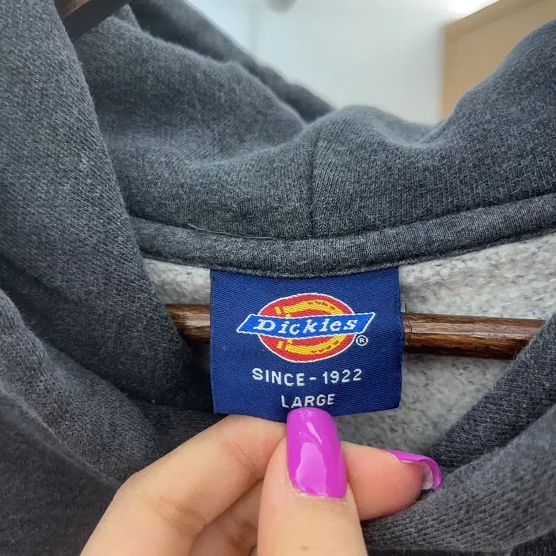 디키즈 올드스쿨 레트로 빅로고 기모 후드티 L C06861 상품이미지4