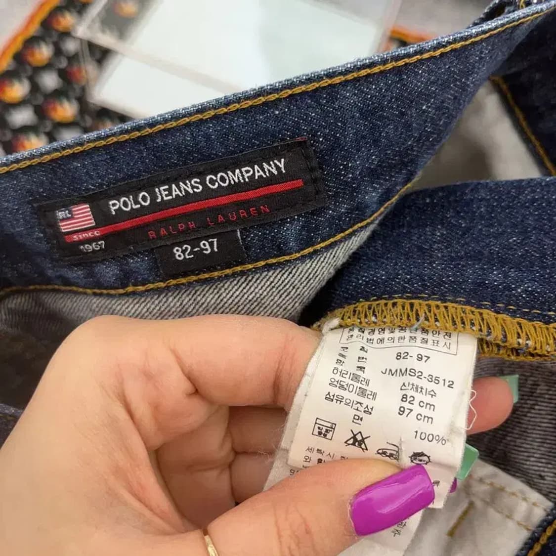 폴로 랄프로렌 레트로 큐빅패치 데님팬츠 82 C06877 상품이미지6