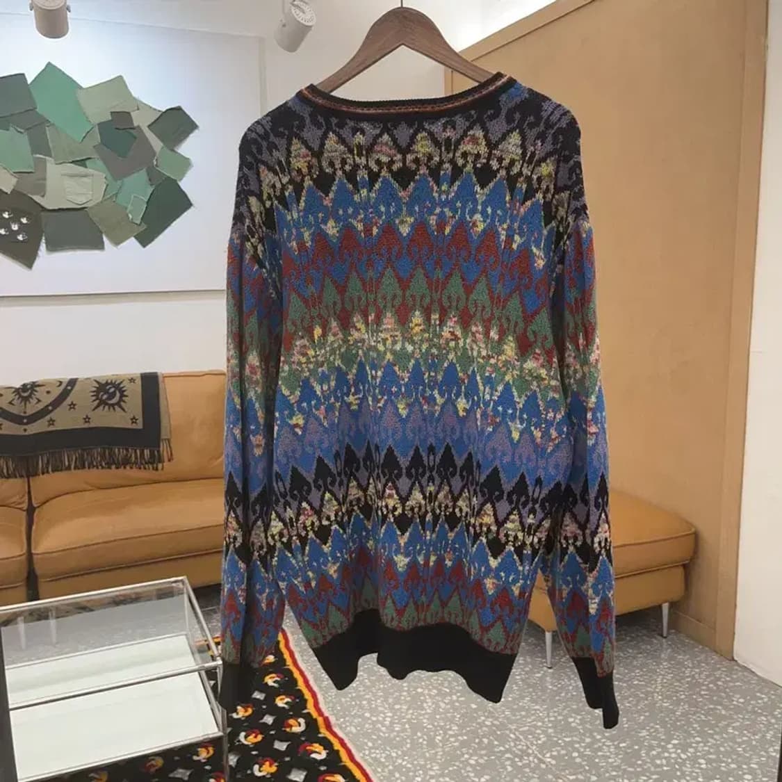 버밀리온 밀라노 빈티지 에스닉 보헤미안 패턴 니트 V C06881 상품이미지4