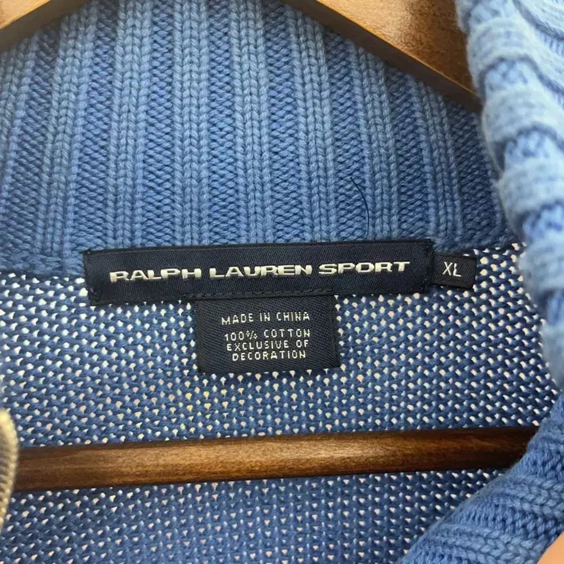 폴로 랄프로렌 스포츠 레트로 비비드블루 니트 가디건 XL C06884 상품이미지5