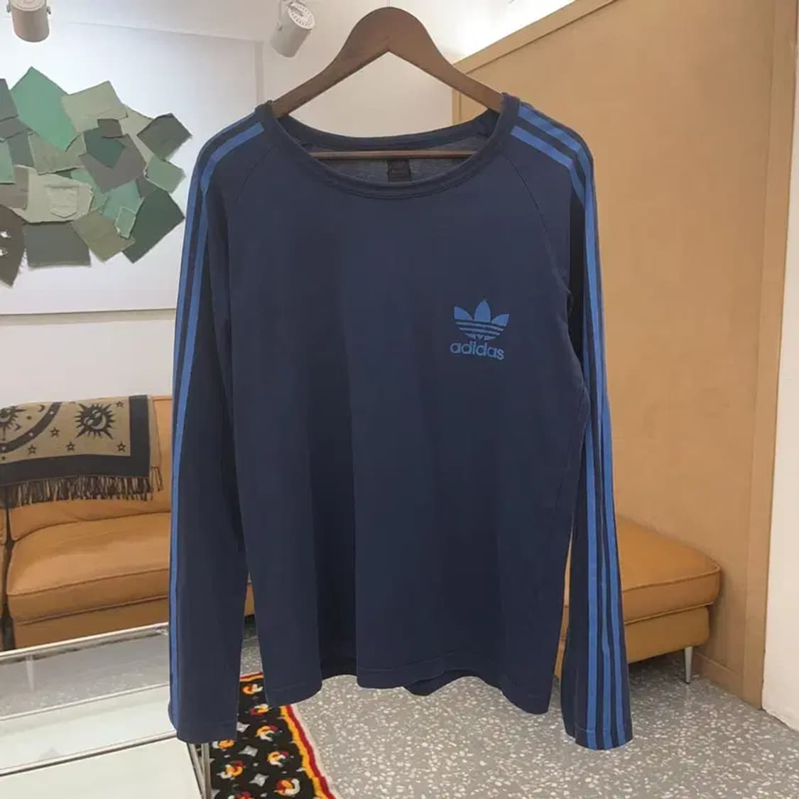 아디다스 스타디움 오리지널 블루 삼선 롱슬리브 100 C06890 상품이미지2