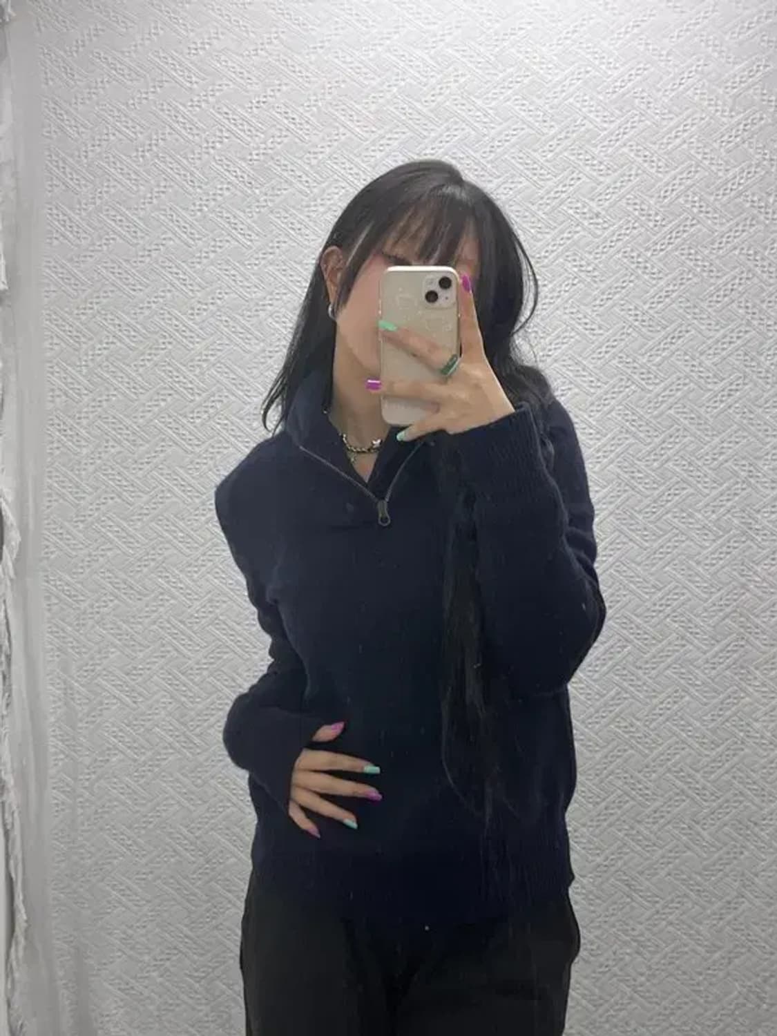 폴로 랄프로렌 빈티지 숄카라 사이드지퍼 울 니트 M C06902 상품이미지1