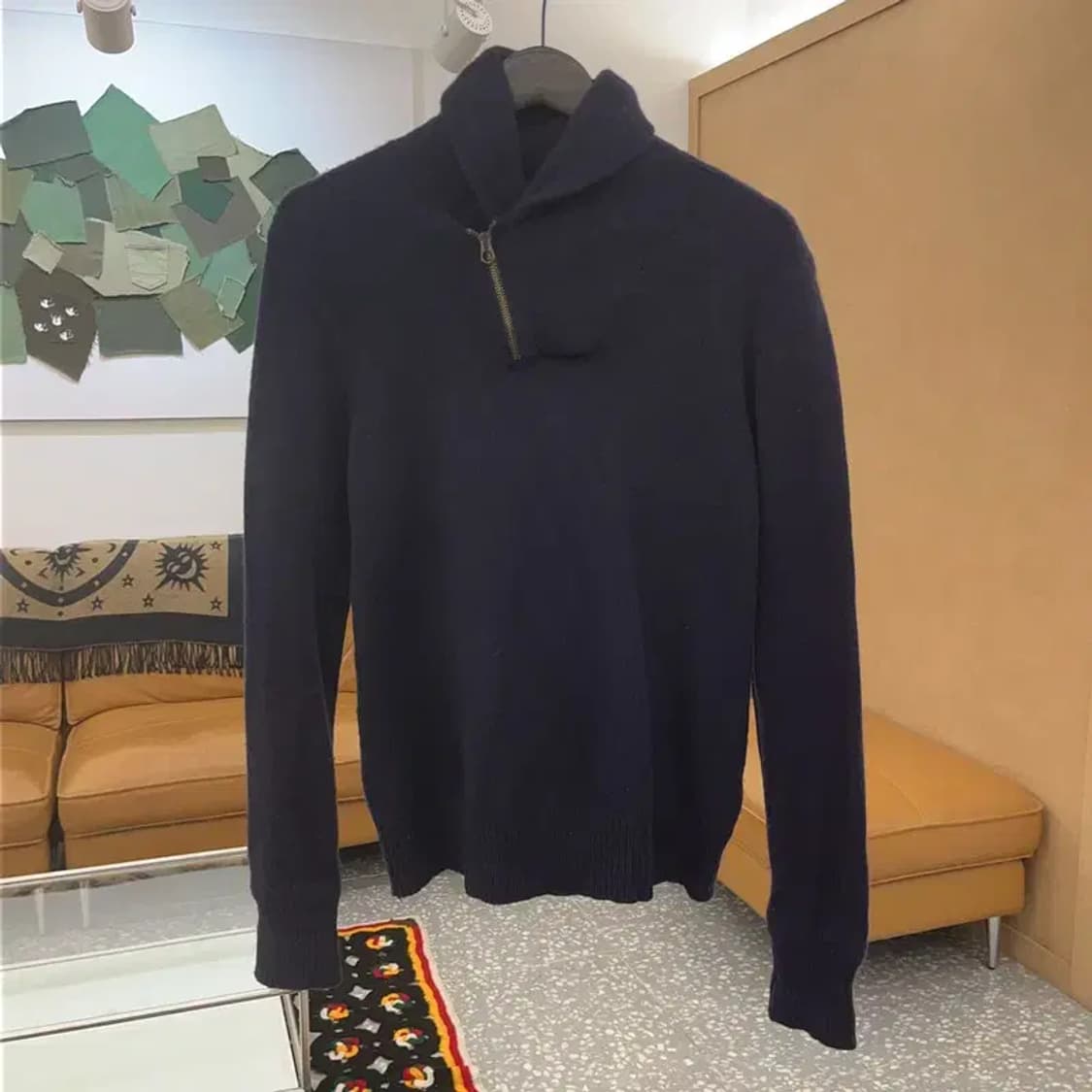 폴로 랄프로렌 빈티지 숄카라 사이드지퍼 울 니트 M C06902 상품이미지3