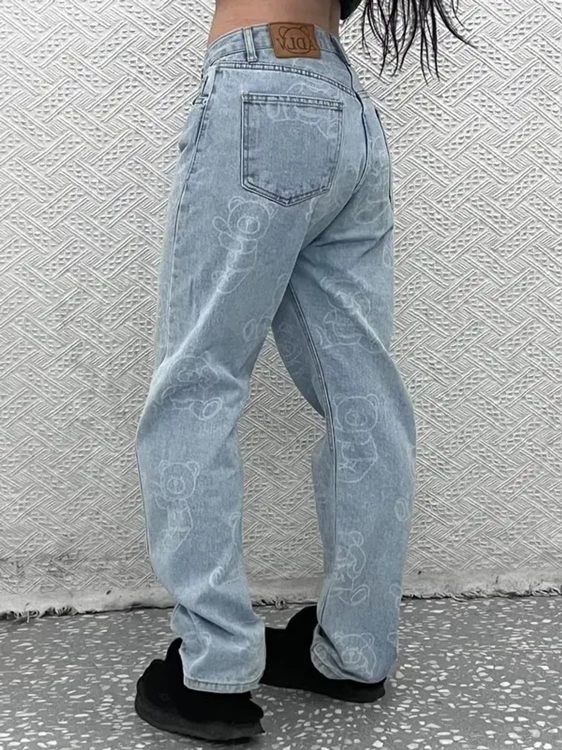 아크메드라비 키치 베어 패턴 데님 팬츠 1 C06906 상품이미지1