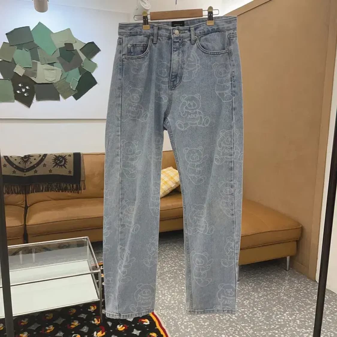 아크메드라비 키치 베어 패턴 데님 팬츠 1 C06906 상품이미지3