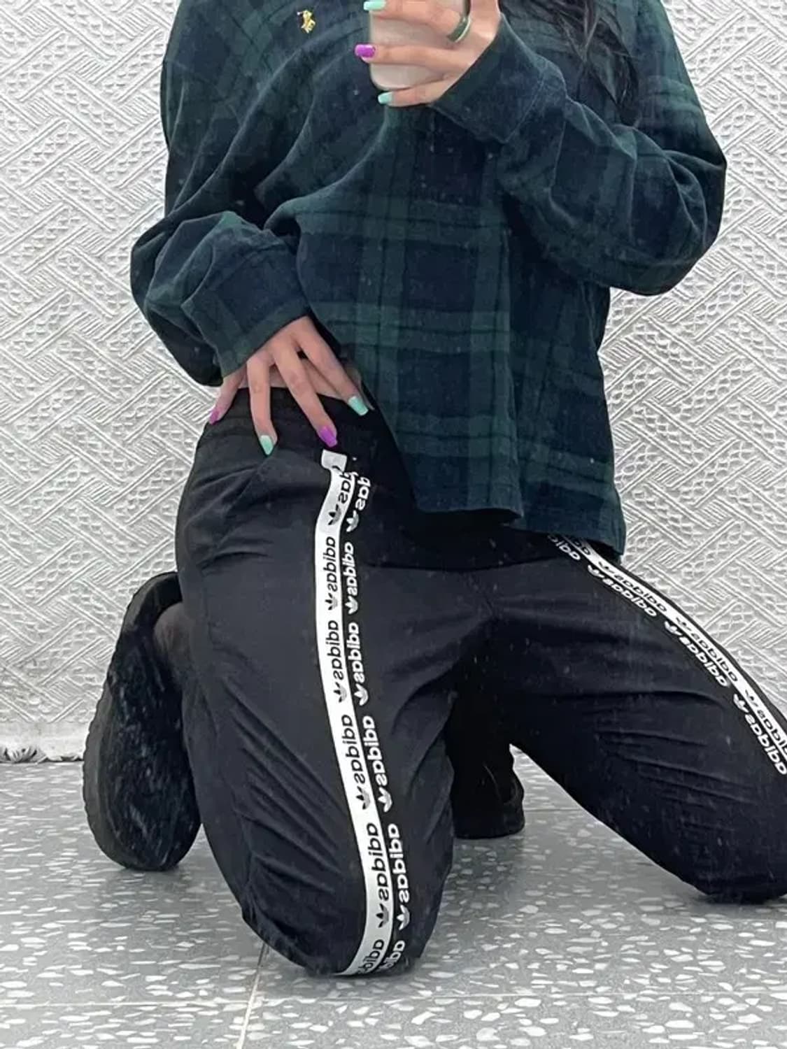 아디다스 프론트 테이프 라인 트랙 조거 팬츠 XS C06910 상품이미지2