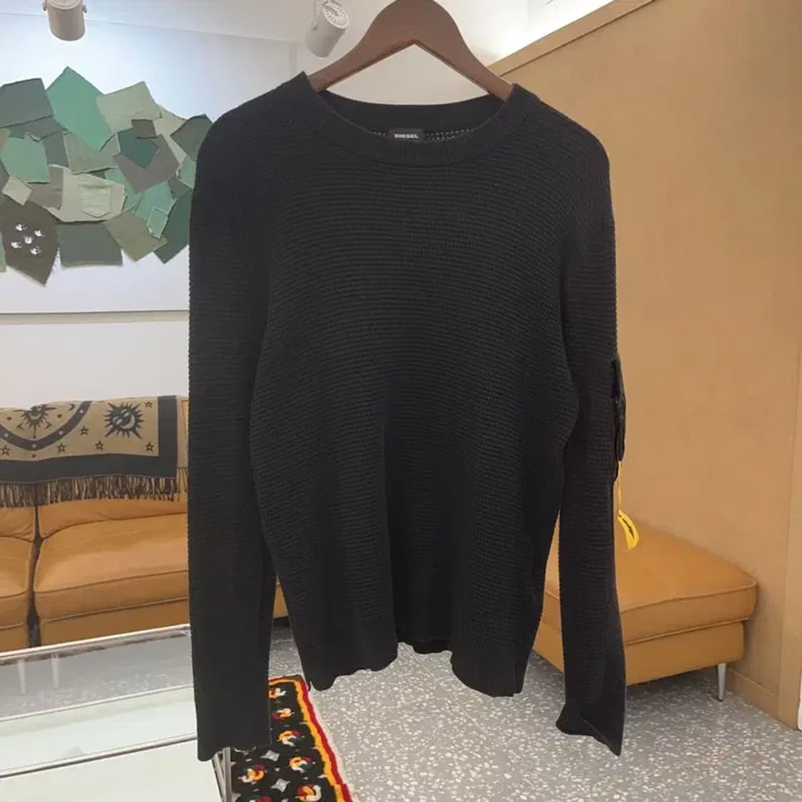 디젤 스트릿 힙합 포켓 스트랩 와플 니트 95 C06893 상품이미지3