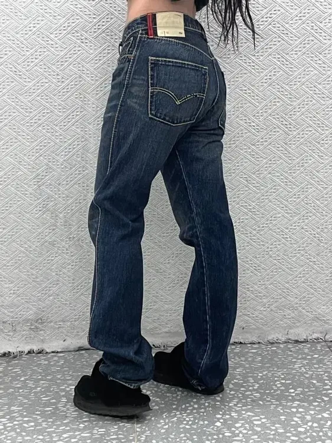 리바이스 505 빈티지 레트로 워싱 데님 팬츠 32인치 C06907 상품이미지1