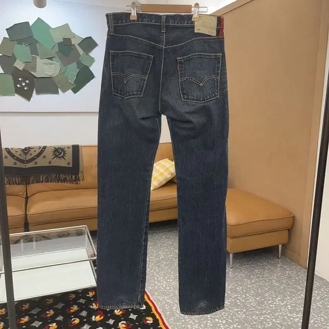 리바이스 505 빈티지 레트로 워싱 데님 팬츠 32인치 C06907 상품이미지4