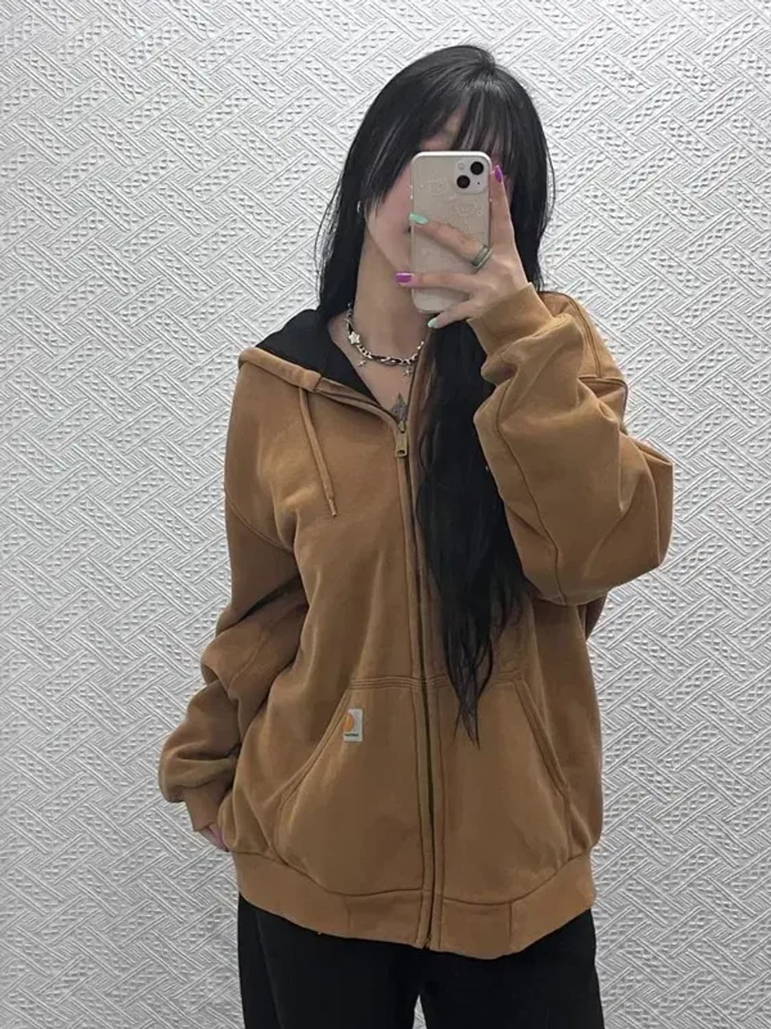 칼하트 써멀 빈티지 오버핏 후드집업 L C06883 상품이미지2