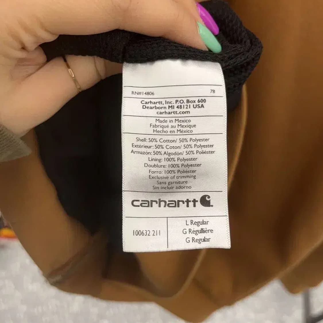 칼하트 써멀 빈티지 오버핏 후드집업 L C06883 상품이미지6