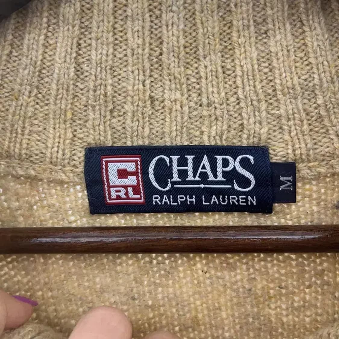 챔스 랄프로렌 빈티지 하이넥 버튼 울 니트 95 C06895 상품이미지5