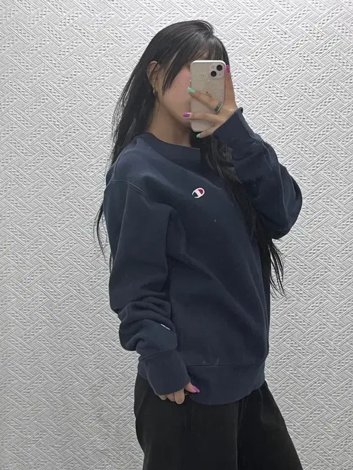 챔피언 리버스위브 베이직 모던 맨투맨 스웻셔츠 M C06897 상품이미지1