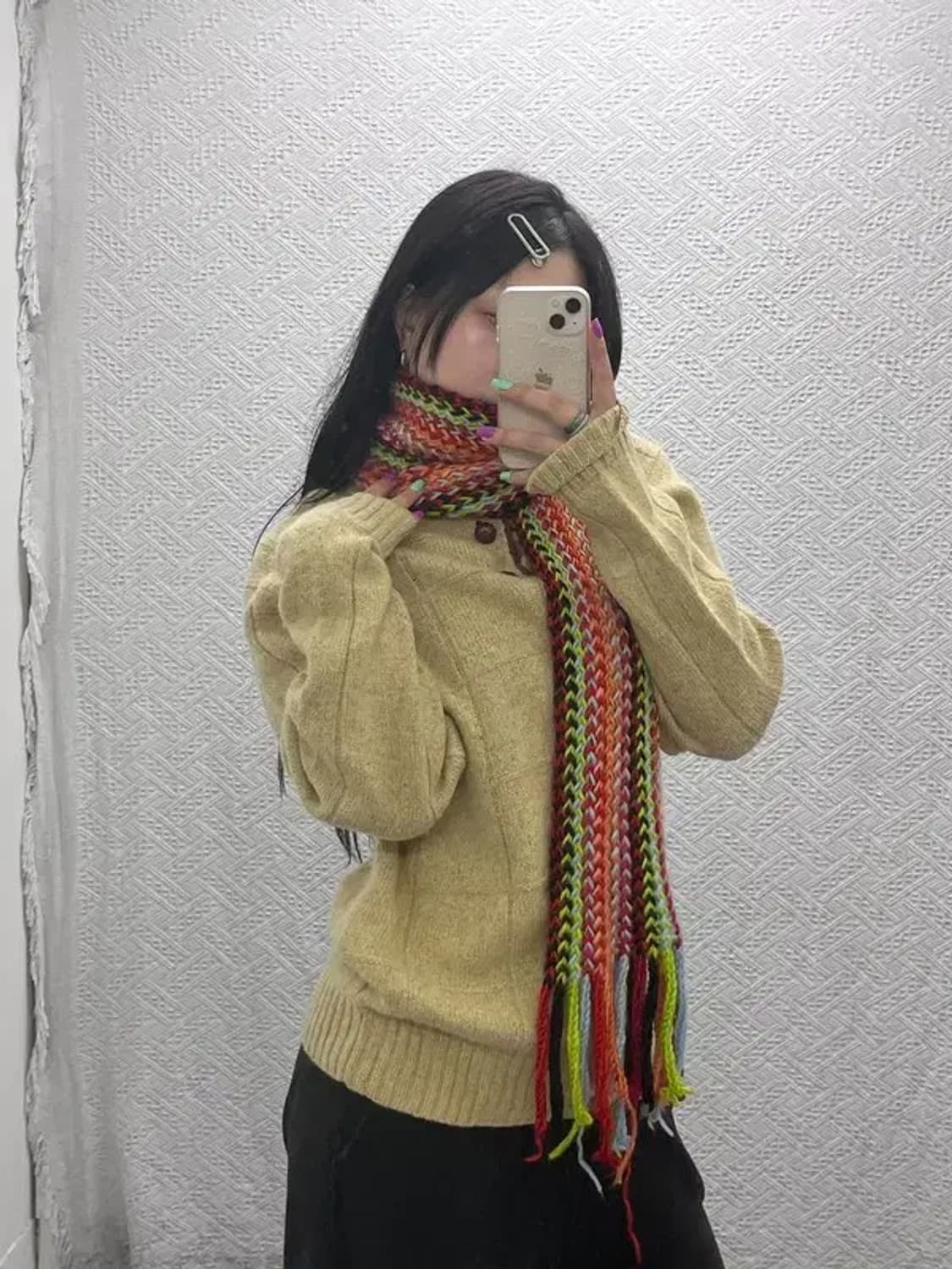 빈티지 에스닉 보헤미안 컨트리 컬러 목도리 머플러 C06917 상품이미지1