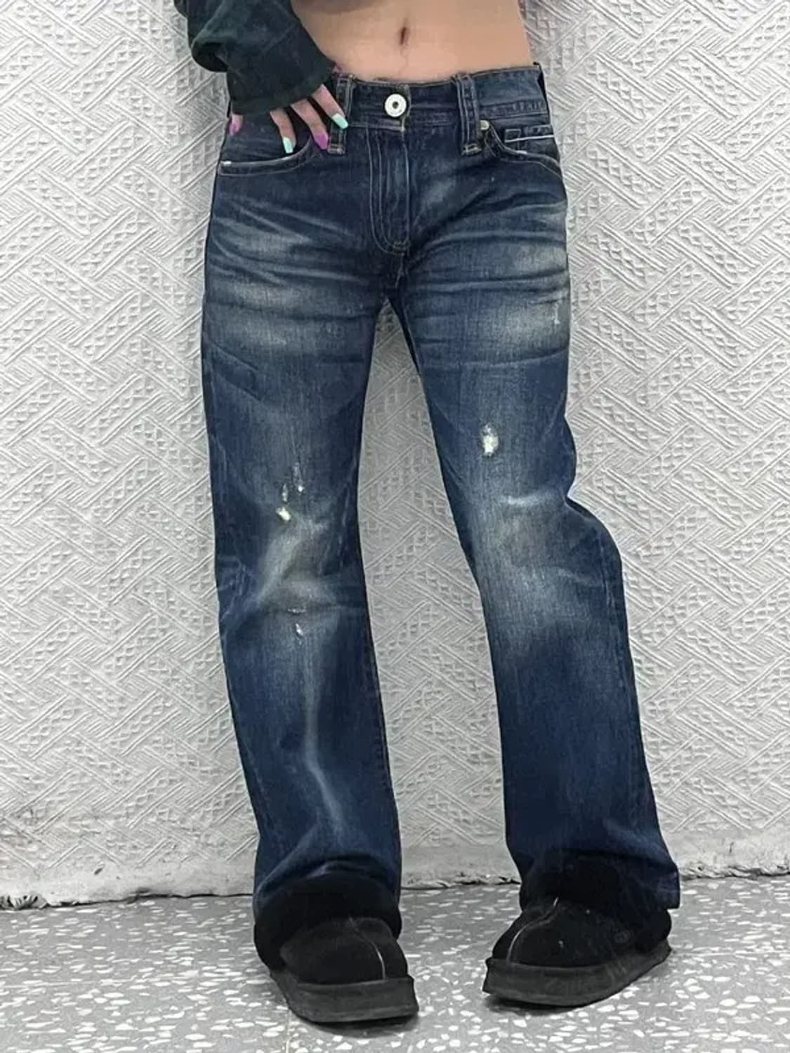 리바이스 523 디스트로이드 페인팅 패치 데님 팬츠 30인치 C06909 상품이미지1