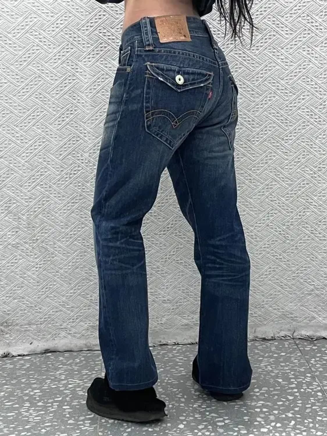 리바이스 523 디스트로이드 페인팅 패치 데님 팬츠 30인치 C06909 상품이미지2