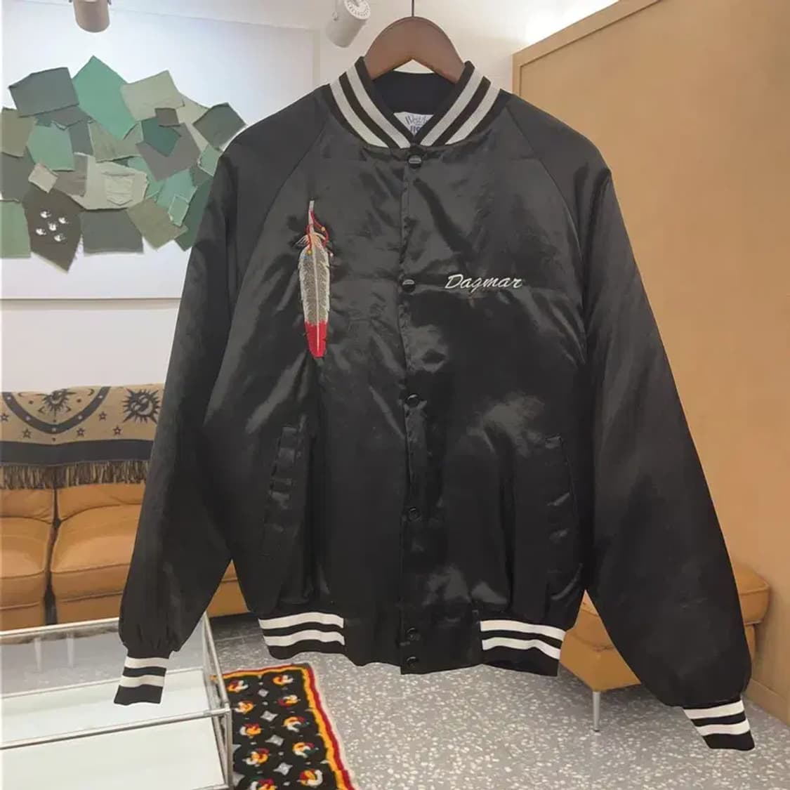 WESTARK USA 올드스쿨 새틴 에스닉 바시티 자켓 L C06901 상품이미지3