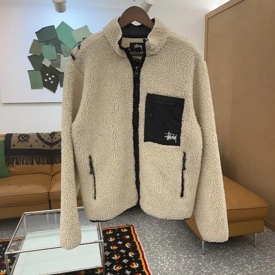 스투시 비너스 자카드 쉐르파 플리스 자켓 M C06921 상품이미지3