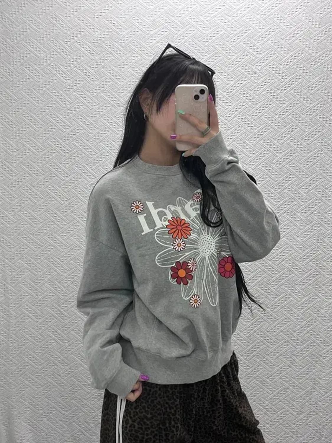 마르디메르크디 플라워 마르디 니들워크 키치 맨투맨 M 110 C06926 상품이미지2