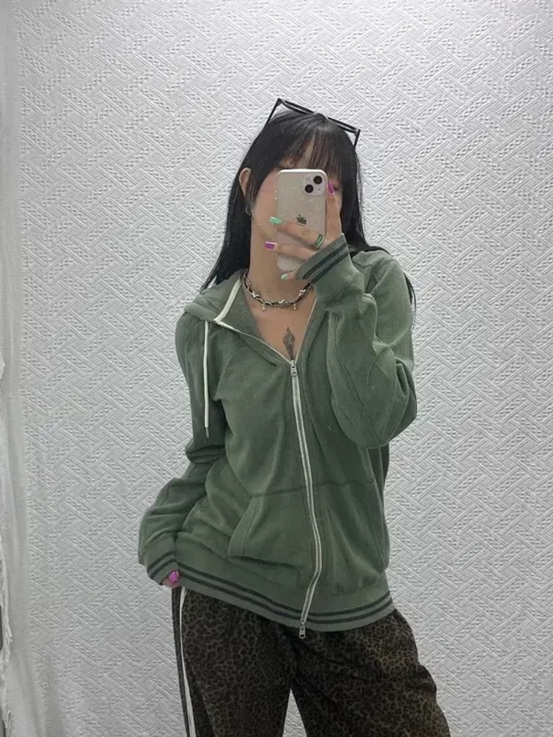 아베크롬비 올리브 말차 여리 후드 집업 L C06931 상품이미지1