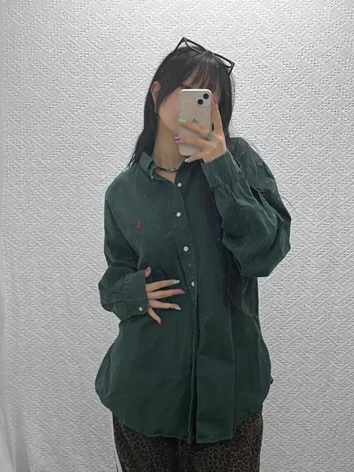 폴로 랄프로렌 딥그린 홀리데이 셔츠 XL C06941 상품이미지1